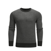 Cotton Spliced Pullovers Sweater Men Casual Warm O-neck Mens Knitted Sweater Winter Fashion Sweaters