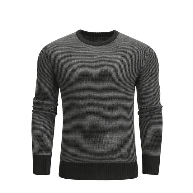 Cotton Spliced Pullovers Sweater Men Casual Warm O-neck Mens Knitted Sweater Winter Fashion Sweaters