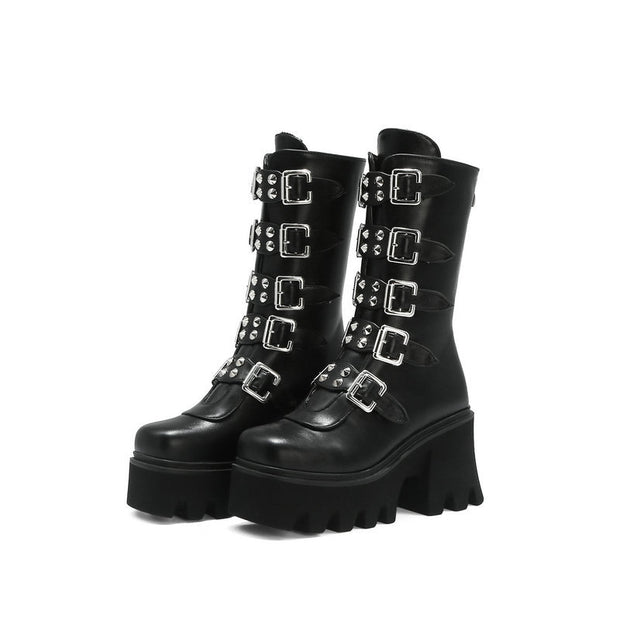 Punk Style Women's Platform Martin Boots