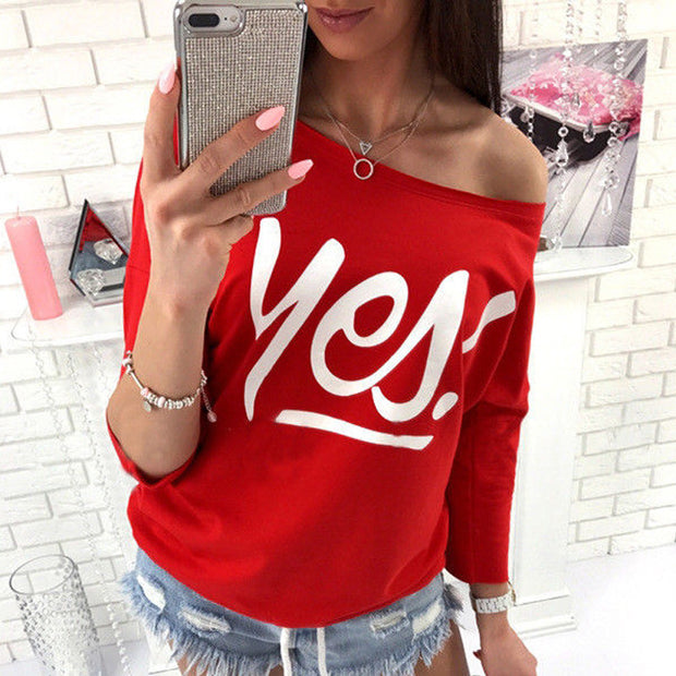 Women's sweatshirt with printed straps