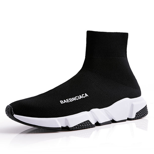 Casual Shoes Men's Shoes Black High Top Socks Shoes