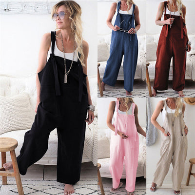 Pants overalls women's mid-rise jeans