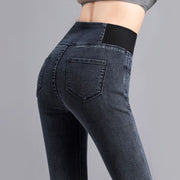 Women's high-rise velvet jeans