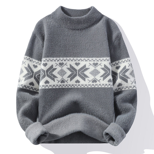 Men's Half Turtleneck Knitwear Teen Fashion