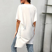 V-neck loose Raglan top