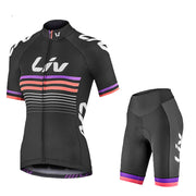 Women's LIV Summer Cycling Jersey Short Sleeve Shorts Suit Breathable