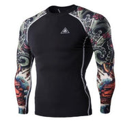 Mens Blackout Long-Sleeve Compression Shirt