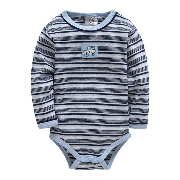 Striped Long-Sleeved Jumpsuit For Babies And Toddlers