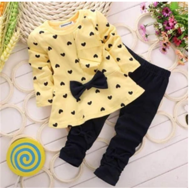 Girls' Spring Clothes for Girls' Infants and Toddlers' Spring Cotton Clothes Suits