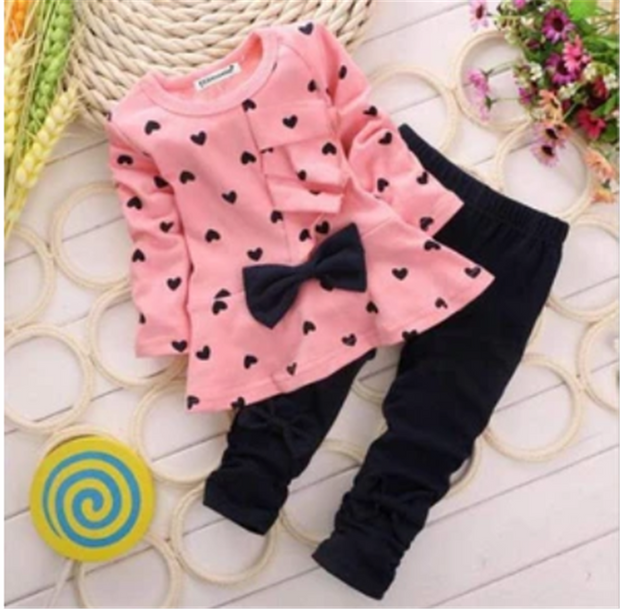 Girls' Spring Clothes for Girls' Infants and Toddlers' Spring Cotton Clothes Suits