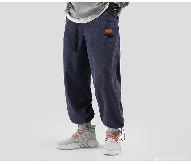 Drawstring Corduroy Pants