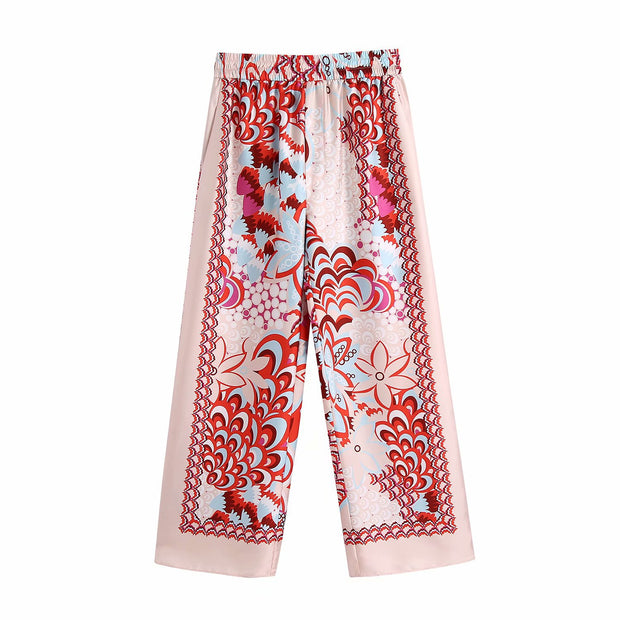 Spring Patchwork Drape Pants Women'S Casual Pants Straight-Leg Pants