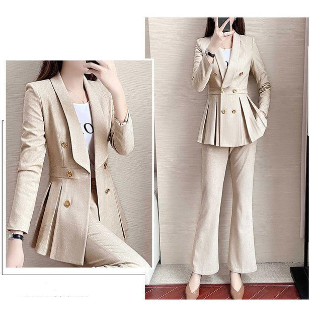 Goddess 2 Piece Set Womens Suits Blazer With Pants