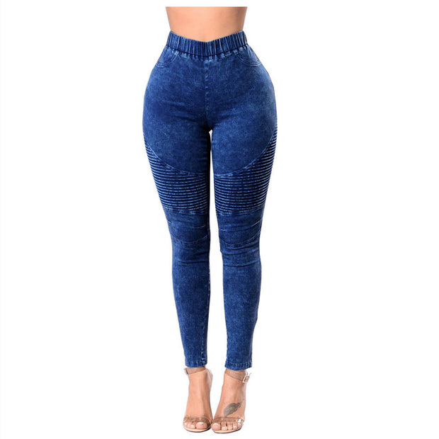 Creased Women'S High-Waisted Butt-Lifting Women'S Jeans