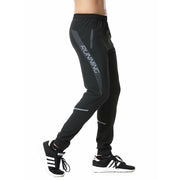 Men Running Pants Zipper Reflective Football Soccer