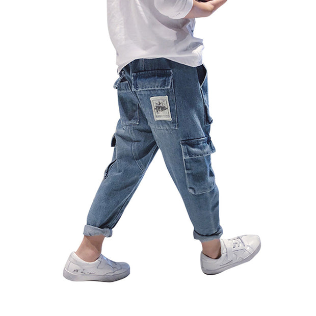 Big Kids Loose Harem Trousers Big Kids Plus Fleece Padded Overalls