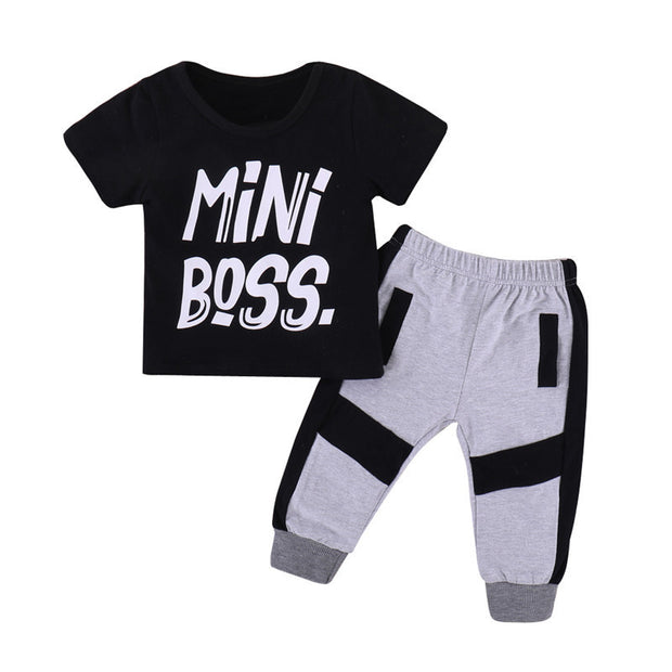 Pudcoco 2 Pieces Kids Toddler Baby Boys Clothes Set