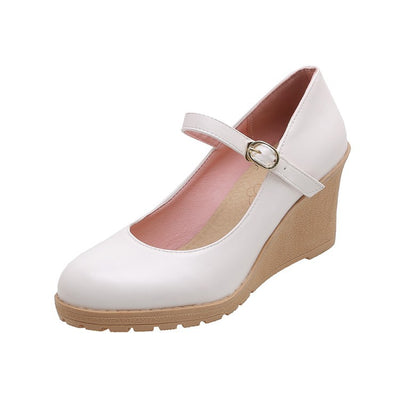 Buckle Wedge Women's Shoes Small Children's Shoes Commuter Shoes