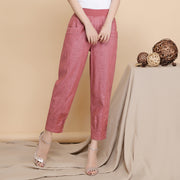 Women's linen pants cropped pants