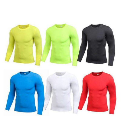 Men's Solid Quick-Drying Fitness Tight T-Shirt