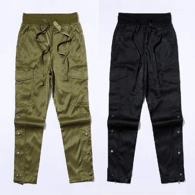 Men's Velcro Buttoned Cargo Pants