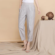 Women's linen pants cropped pants