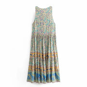 New Bohemian Printed Dresses European and American Women's Holiday Wind Beach Dresses