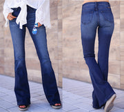 Women's mid-rise trousers bootcut jeans