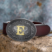 Men's And Women's Floral Letter Buckle Belts