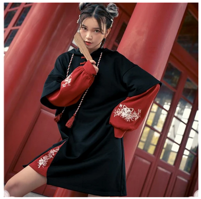 Women's Chinese style embroidered sweatshirt