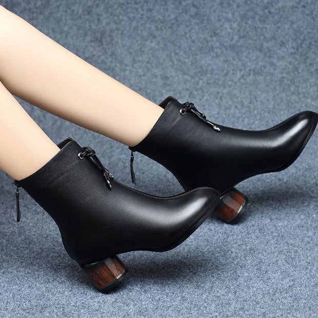 Women's Winter Padded Mid-heeled Cotton Shoes Women's Shoes Boots