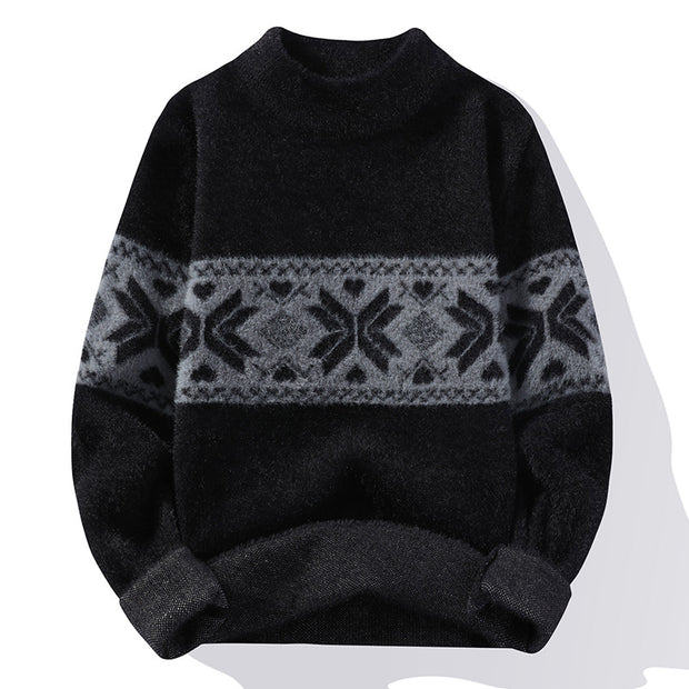 Men's Half Turtleneck Knitwear Teen Fashion