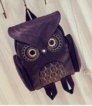 Japanese and Korean trends, women's Owl backpack, leisure travel bag, fashion personality cartoon Backpack