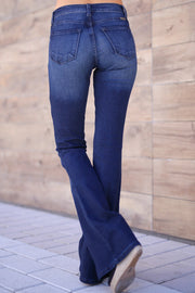 Women's mid-rise trousers bootcut jeans