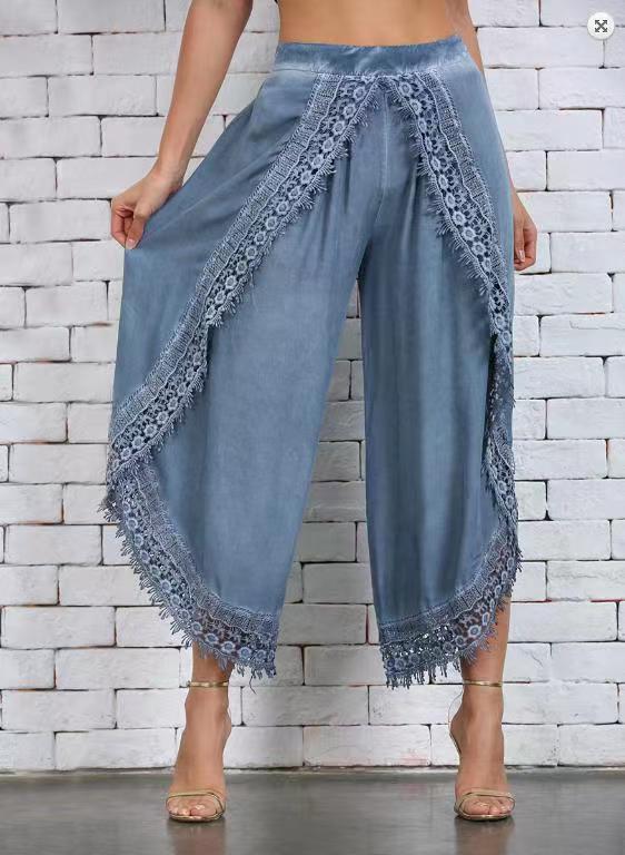 Women's Commuter Lace Harem Pants Wide Leg Pants