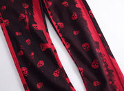 Skull red jeans men's casual jeans