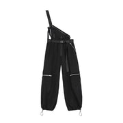 Women's New Loose Straight Black Overalls Overalls