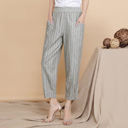 Women's linen pants cropped pants