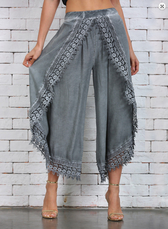 Women's Commuter Lace Harem Pants Wide Leg Pants