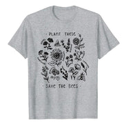 Plant These Harajuku Tshirt Women Causal Save The Bees T-shirt