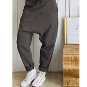 New Cotton Women's Drawstring Harem Pants