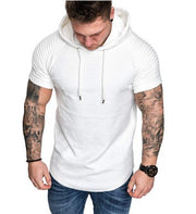 Pleated raglan sleeves men's sweater