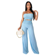 Women's Tube Top Pants Women's Two Piece Set