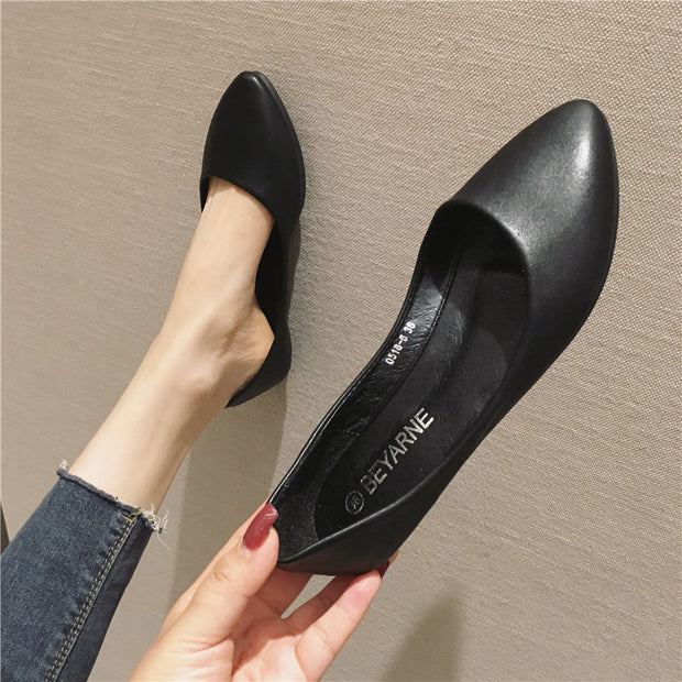 Women's Leather Flat Shoes