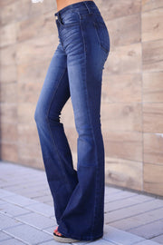 Women's mid-rise trousers bootcut jeans