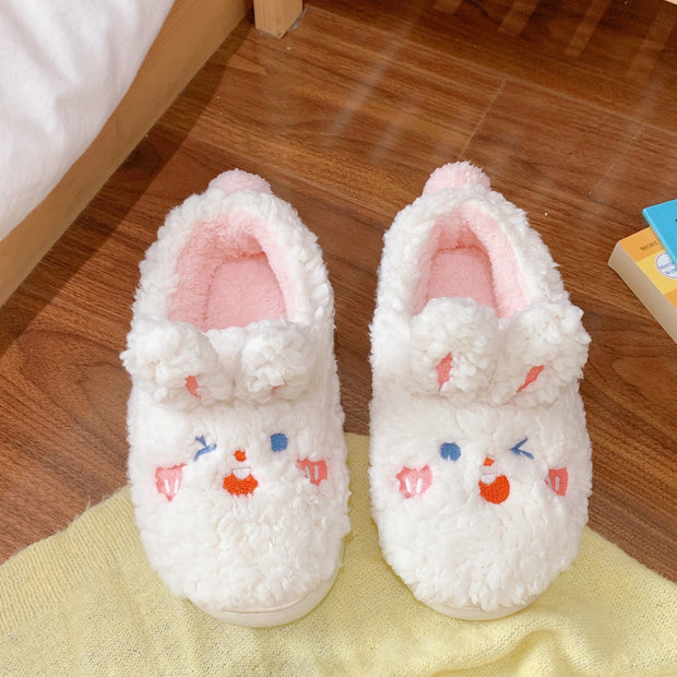 Home Indoor Household Couple Plush Slippers