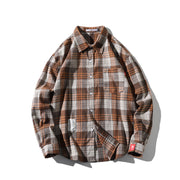 Teen Fashion Plaid Long-sleeved Shirt