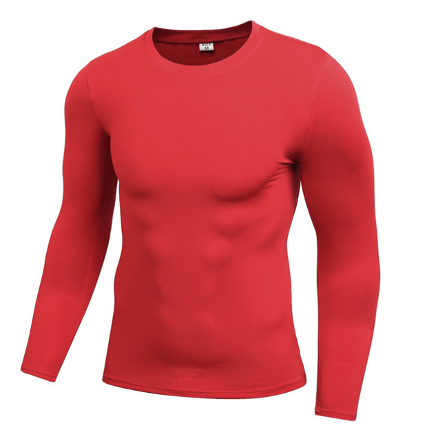 Men's Solid Quick-Drying Fitness Tight T-Shirt