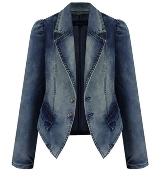 Plus Size Women's Denim Jacket Fat And Thin Long-sleeved Jacket Women