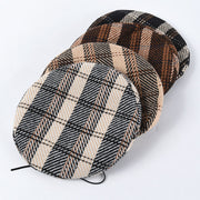 Women's Retro Japanese Plaid Beret Hat